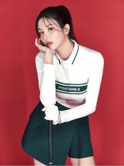 W.ANGLE Women's TO Knit Hybrid Polo Shirt L