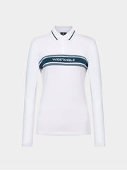 W.ANGLE Women's TO Knit Hybrid Polo Shirt L