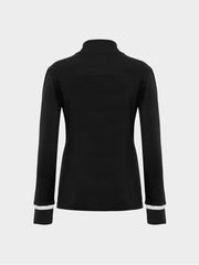 W.ANGLE Women's To Ribbed Point Mock Neck T-shirt