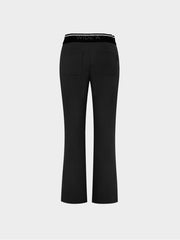 W.ANGLE Women's TO Jacquard Banding Mink Fur Bootcut