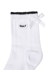 W.ANGLE Women's CO Chain Ribbed Mid Socks