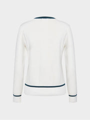 W.ANGLE Women's TO Cable Tie Round Neck Sweater