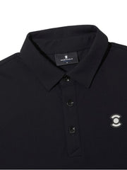 W.ANGLE Men's TO Sleeve Point Fleece Polo T-Shirt