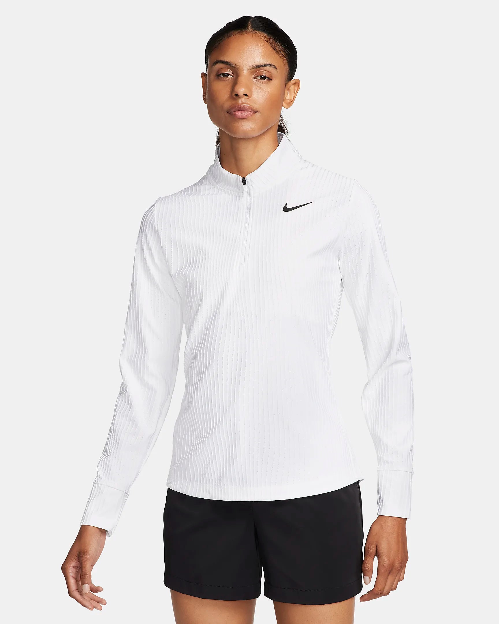 NIKE TOUR WOMEN S DRI FIT ADV 1 4 ZIP GOLF TOP L