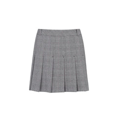 ANEW 22FW WOMEN CHECK PATTERN SKIRT GREY