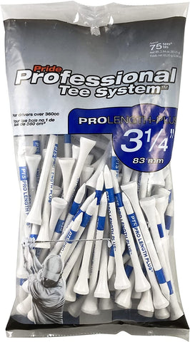 PRIDE PROFESSIONAL TEE SYSTEM 3 1/4" 75 WHITE