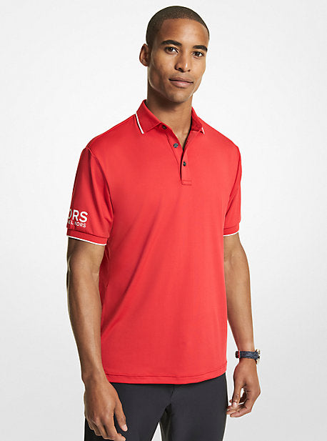 MICHAEL KORS SS23 Mens Stretch Golf Shirt - TRUE RED609 / L