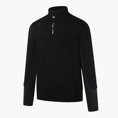 DESCENTE MEN BACK DOWN PATCH HALF ZIP-UP PULLOVER KNIT