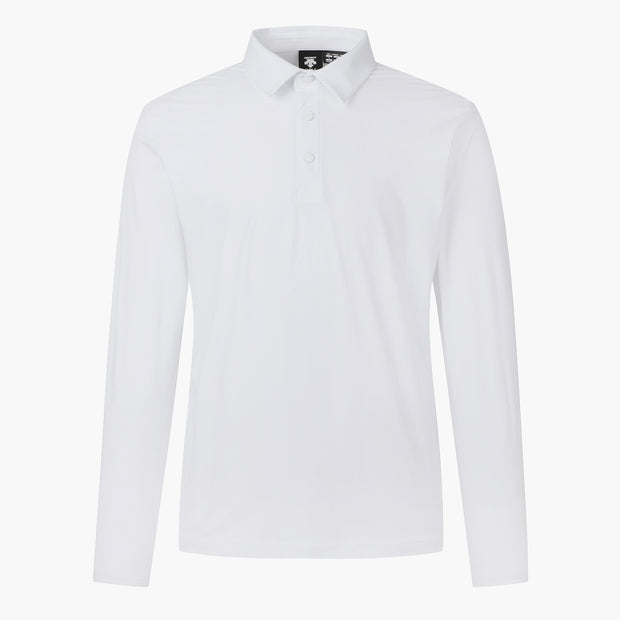 DESCENTE 23SS MEN S-PRO POLO LONG SLEEVE SHIRT WHITE