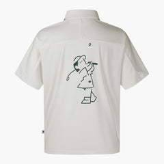 DESCENTE 23SS WOMEN OVERFIT BACK POINT POLO T-SHIRT