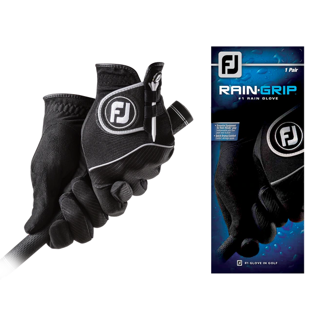 FOOTJOY WOMEN'S RAINGRIP GLOVES PAIR BLACK