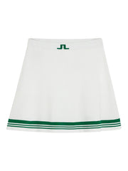 J.LINDEBERG 23SS WOMEN FRIDA STRIPE KNITTED SKIRT WHITE