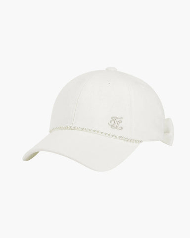 FAIRLIAR 23FW WOMEN PEARL TRIMMED GOLF HAT WHITE ONE SIZE