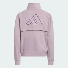 ADIDAS GIRLS 1/4-ZIP FLEECE JACKET