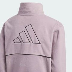 ADIDAS GIRLS 1/4-ZIP FLEECE JACKET