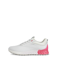 ECCO WOMEN'S GOLF S-THREE SHOES WHITE BUBBLEGUM