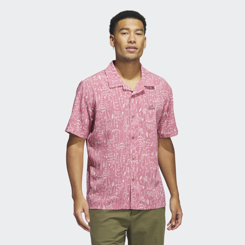 ADIDAS SS23 MEN GO-TO CAMP GOLF SHIRT Pink Strata