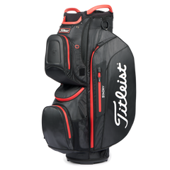 TITLEIST CART 15 STADRY CART BAG BLACK/BLACK/RED