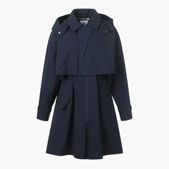 DESCENTE 23SS WOMEN SHIRRING MID LENGTH OUTER NAVY