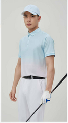 HONMA 23SS MEN GRADIENT COOL FEELING SHORT SLEEVES POLO SKY BLUE