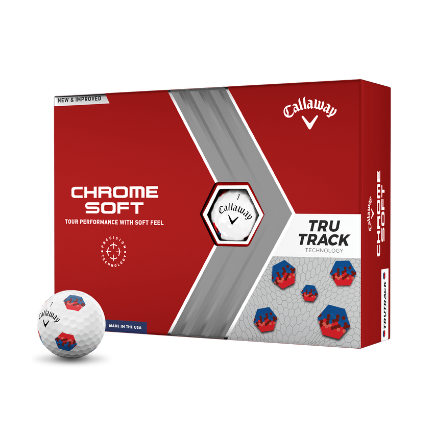 CALLAWAY 2023 CHROME SOFT GOLF BALLS RED/BLUE TRUTRACK - Par-Tee Golf