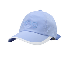 PING KOREA Women's perforated back ribbon wide brim ball cap BLUE