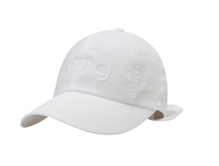 PING KOREA Women's perforated back ribbon wide brim ball cap WHITE