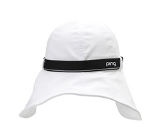 PING KOREA WOMEN PERFORATED DEFORMED BUCKET HAT WHITE