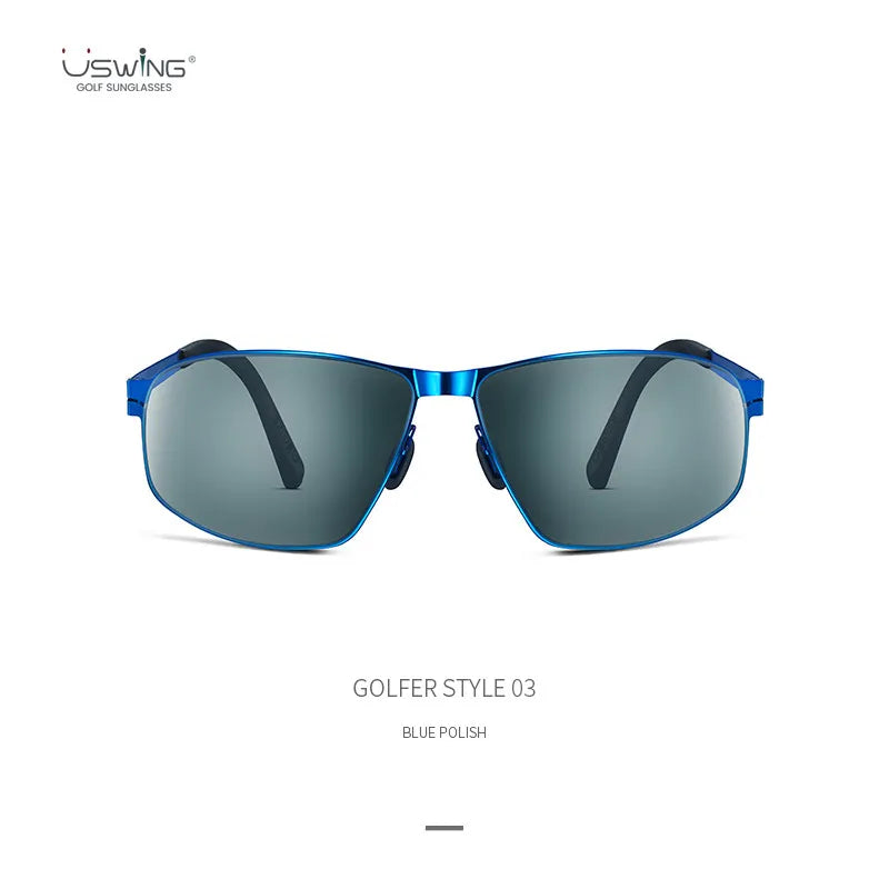 USWING GOLFER 003 SUNGLASSES BROWN POLISH/BLUE POLISH Blue Polish