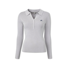 MALBON GOLF WOMEN HELENA V-NECK GREY