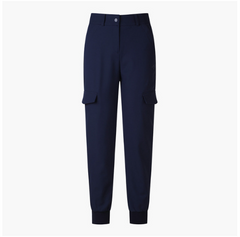 DESCENTE 23FW WOMEN BOTTOM RIB DETAIL JOGGER PANTS NAVY