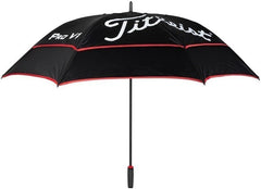 TITLEIST TOUR DOUBLE CANOPY UMBRELLA BLACK/RED