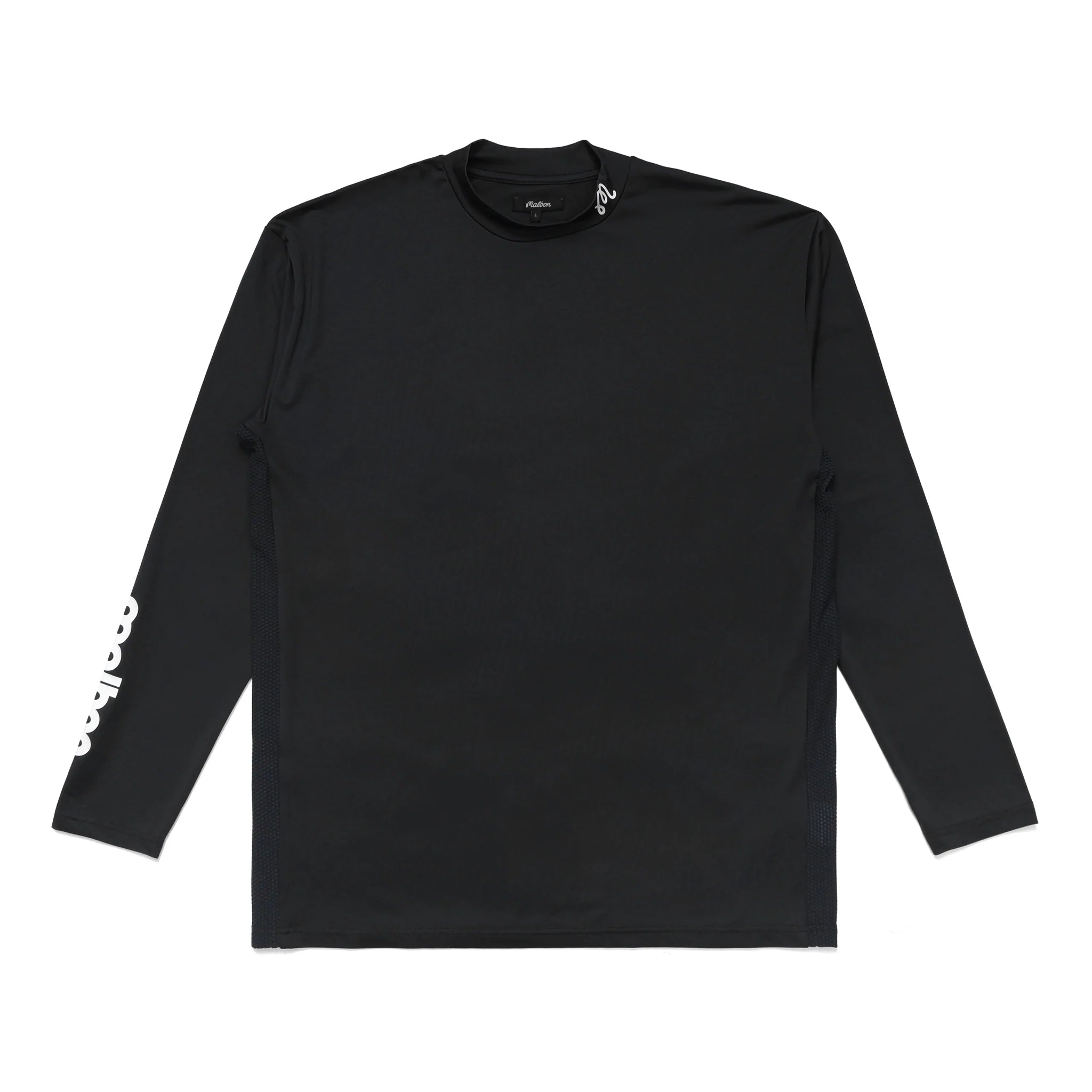◇Malbon Golf◇ Woven Mix Mock Neck BLACK MAN MALBON X NH ◇Malbon Golf◇ Woven Mix Mock Neck BLACK MAN MALBON X NH