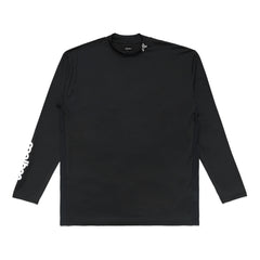 Tシャツ・カットソー Malbon Golf Fall basic base layer BLACK MAN M4321PIN02BLK MALBON GOLF MEN SUNSCAPE COMPRESSION MOCKNECK – Par-Tee Golf