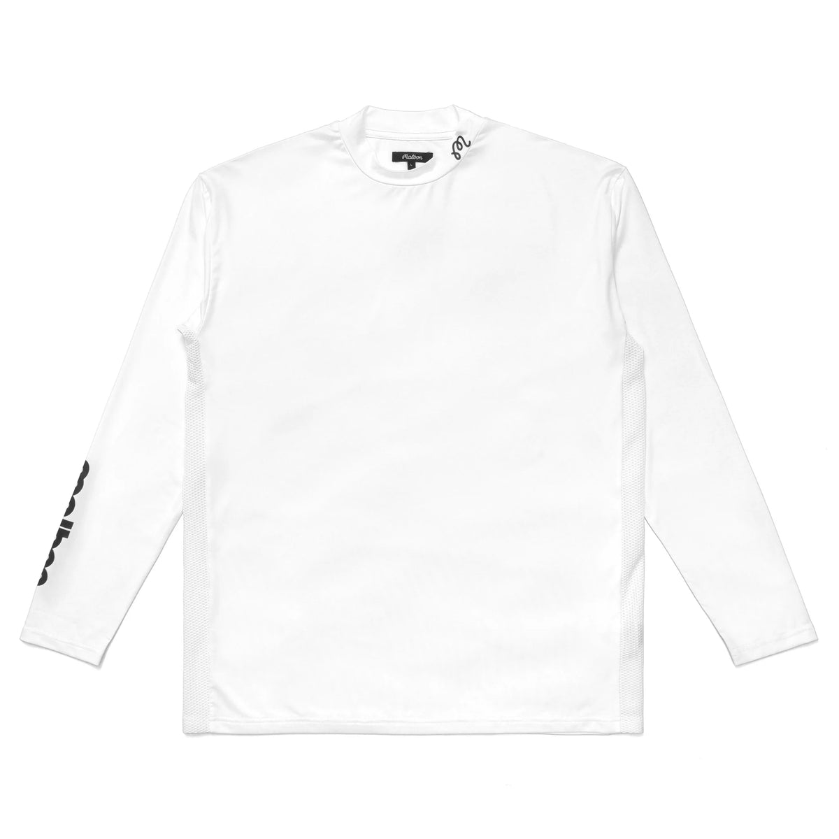 MALBON GOLF MEN SUNSCAPE COMPRESSION MOCKNECK WHITE