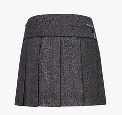 FAIRLIAR FW22 HOMESPUN PLEATS SKIRT