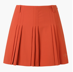 DESCENTE 23FW WOMEN PLEATS SKIRT ORANGE