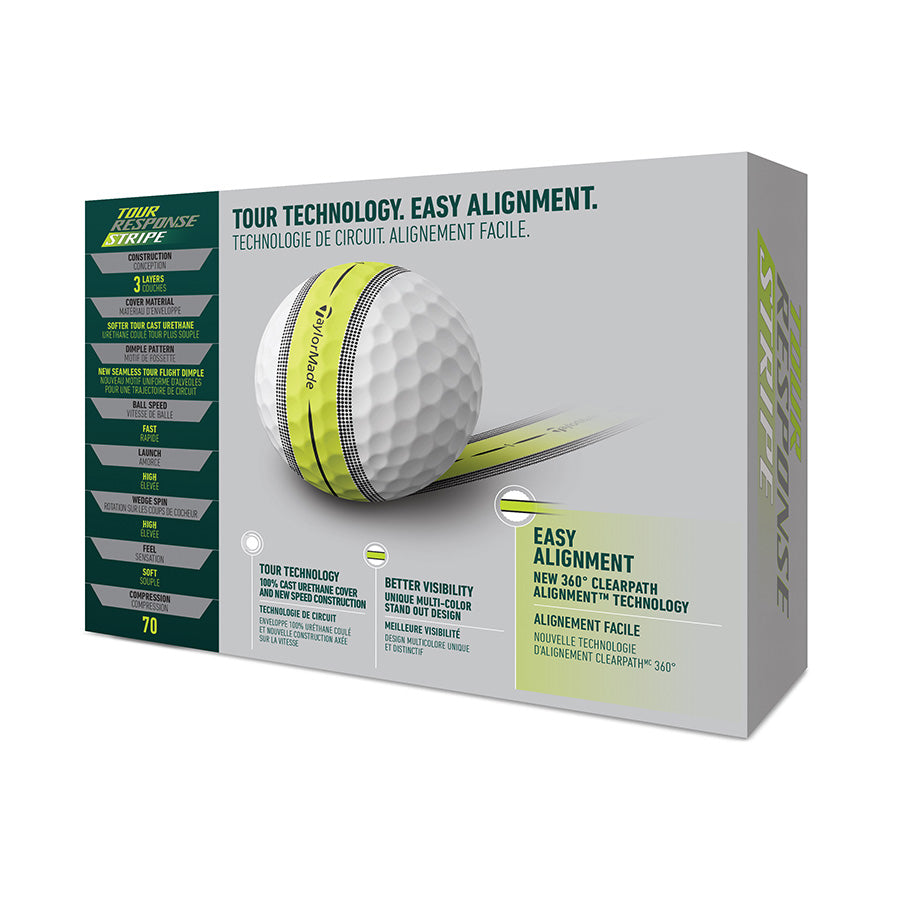 TAYLORMADE 2022 TOUR RESPONSE STRIPE GOLF BALLS MULTI PACK