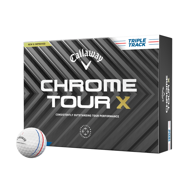 CALLAWAY 2024 CHROME TOUR X TRIPLE TRACK GOLF BALLS DOZEN PACK