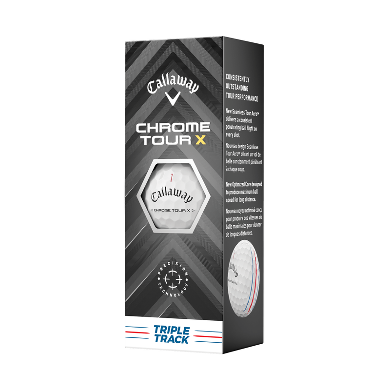 CALLAWAY 2024 CHROME TOUR X TRIPLE TRACK GOLF BALLS DOZEN PACK