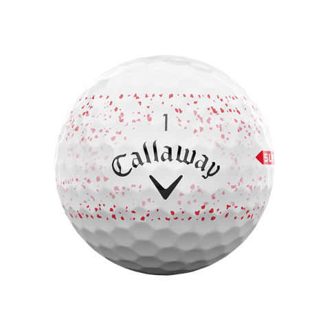 CALLAWAY 2023 SUPERSOFT RED SPLATTER 360 GOLF BALLS DOZEN PACK