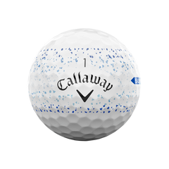 CALLAWAY 2023 SUPERSOFT BLUE SPLATTER 360 GOLF BALLS DOZEN PACK