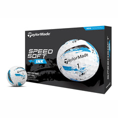 TAYLORMADE 2024 SPEED SOFT INK GOLF BALLS DOZEN PACK (BLUE)