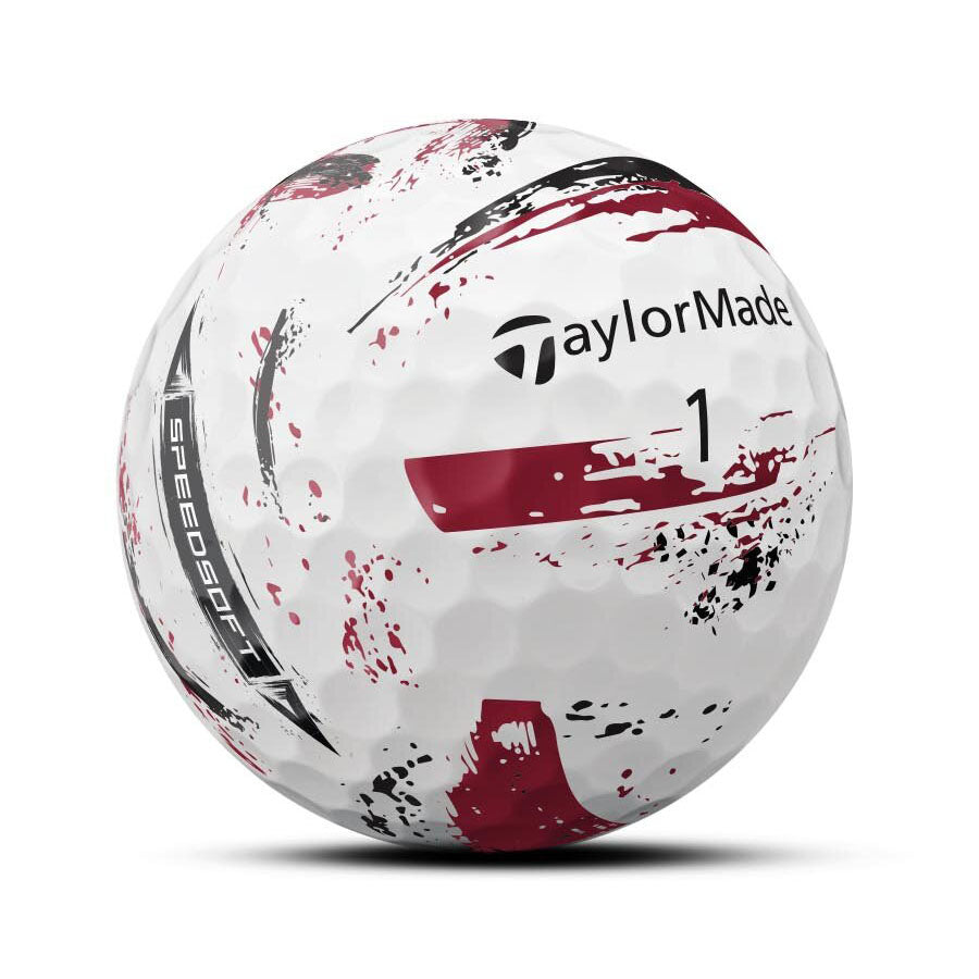 TAYLORMADE 2024 SPEED SOFT INK GOLF BALLS DOZEN PACK (RED)