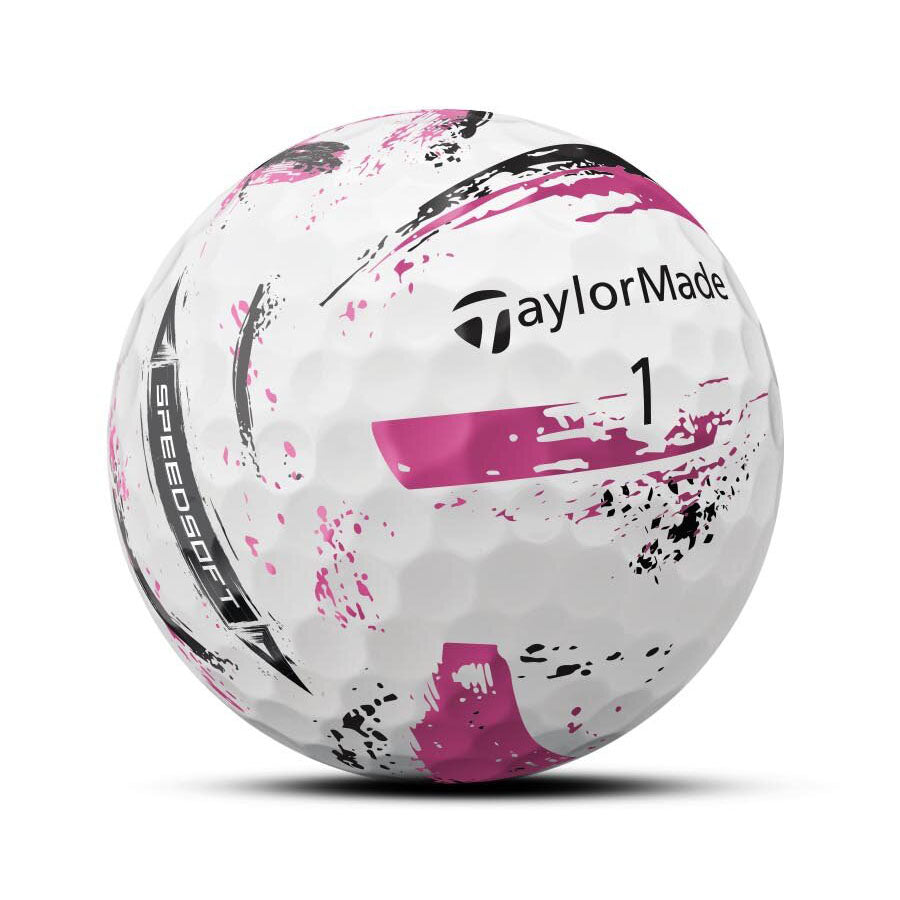 TAYLORMADE 2024 SPEED SOFT INK GOLF BALLS DOZEN PACK (PINK)