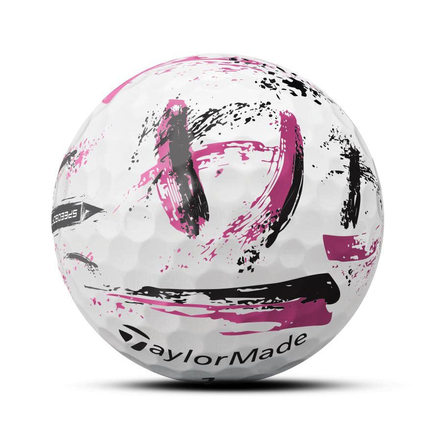 TAYLORMADE 2024 SPEED SOFT INK GOLF BALLS DOZEN PACK (PINK)