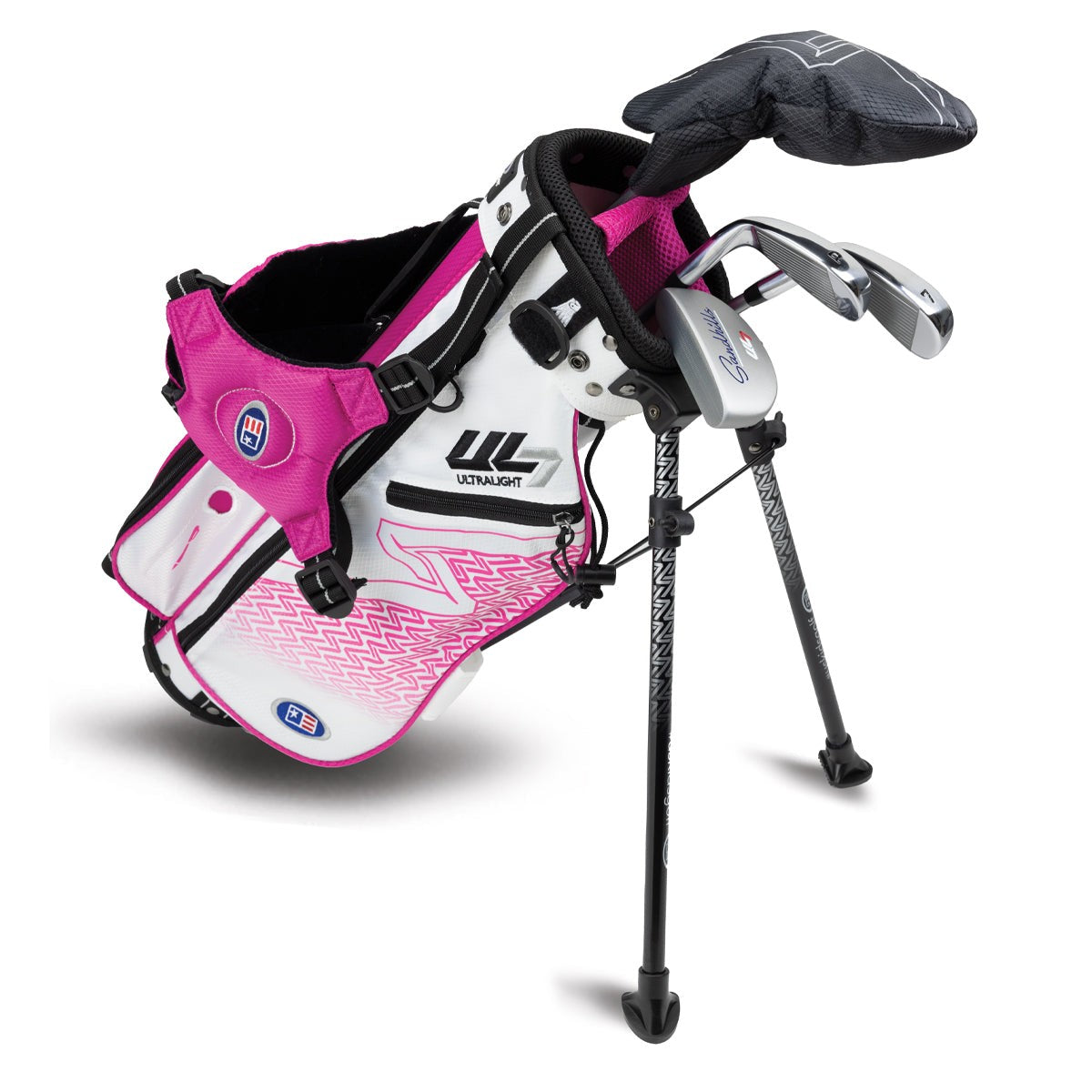 US KIDS UL7 42" 4 Club Stand Set, All Graphite with Golf Bag