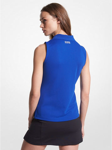 Michael Kors 23SS Women Golf Logo Piqué Sleeveless Polo Shirt - Par-Tee Golf