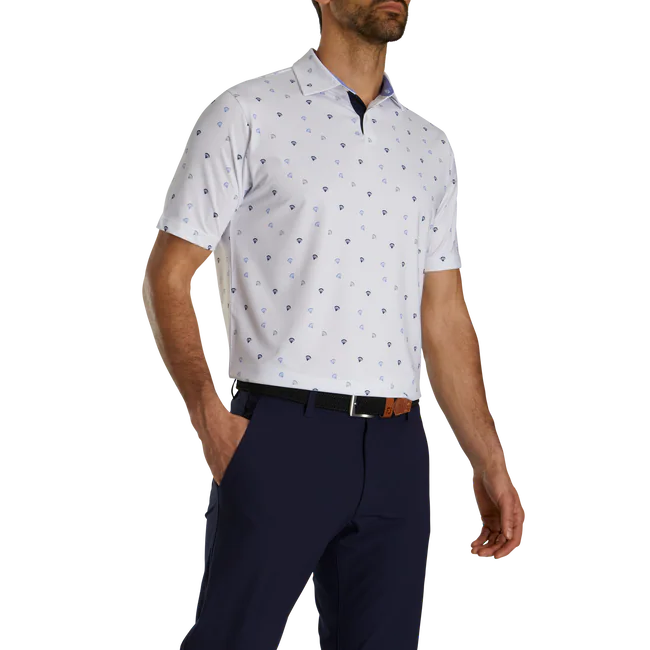 FOOTJOY S23 MEN'S PARACHUTE PRINT LISLE SELF COLLAR SHIRT