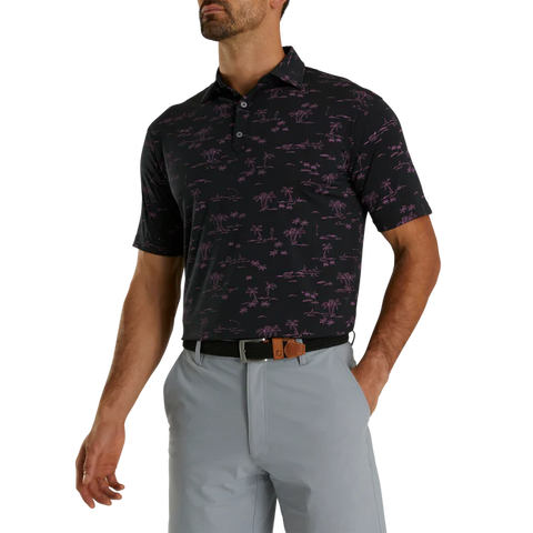 FOOTJOY 23SS MEN Tropic Golf Print Lisle Self Collar - Par-Tee Golf